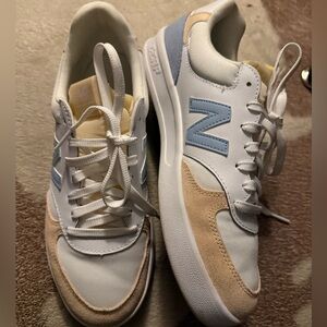New Balance White and Beige Athletic Shoes